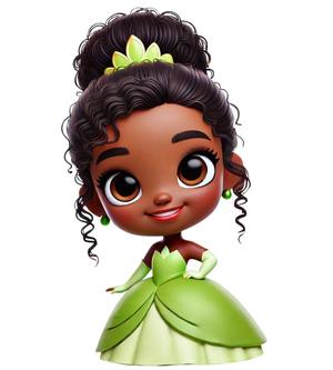 Tiana Baby, Disney, Disney princesses. Figurine, girl, beautiful girl, female doll, doll head, face, human face, anime, hairstyle, jewelry, bust, chain