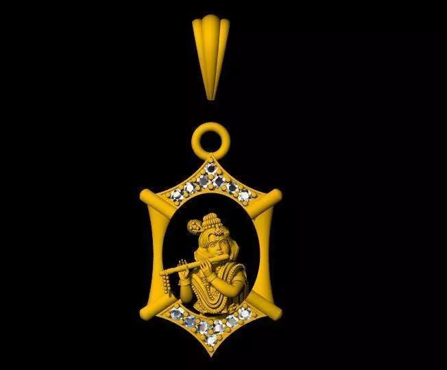 Krishna Pendant 3dm file