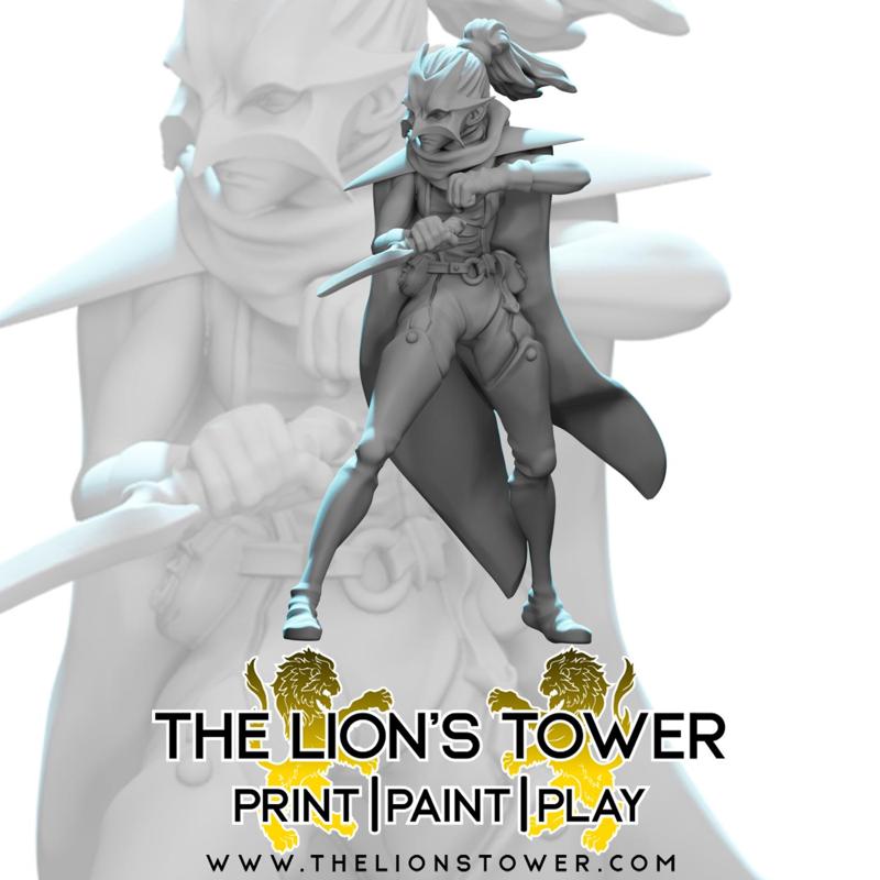 Cult of Tiamat - Cultist Svenja (32mm scale, Pre-supported Miniature)