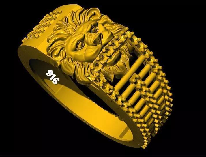 lion ring 3dm file