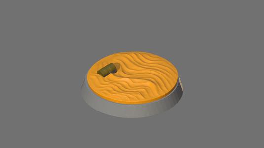 “Deserty Desert” 25mm Base For Model Minatures (With and Without Chest) *FREE!*