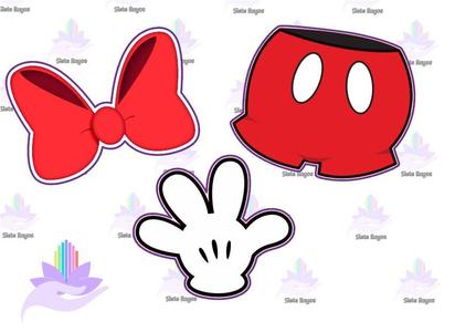 set Disney/ 3 cookie cutter / hand - Mickey pants and Minnie Roseton