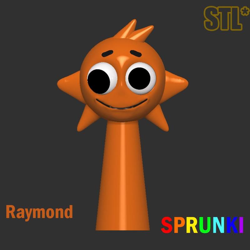 3D Sprunki Incredibox Raymond Sprunki STL 3D Character Fanart
