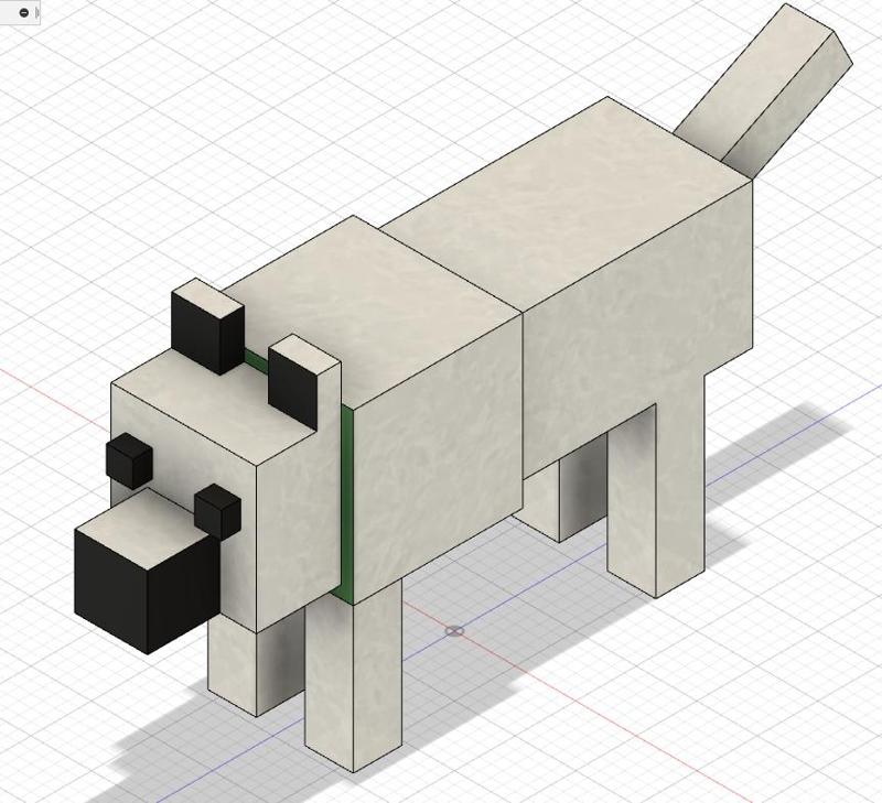 Minecraft Wolf Happy