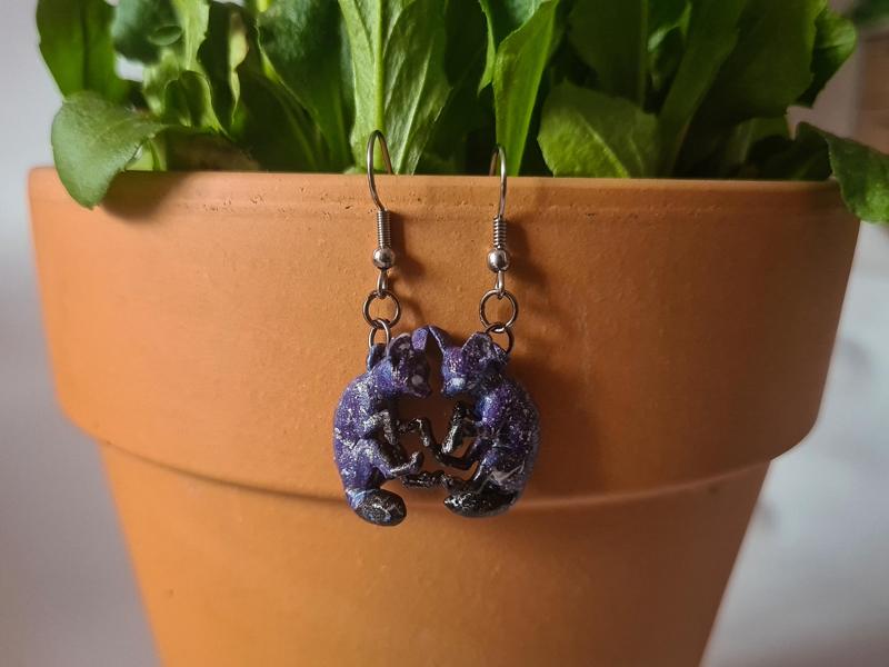 Fennec fox earrings necklace keychain