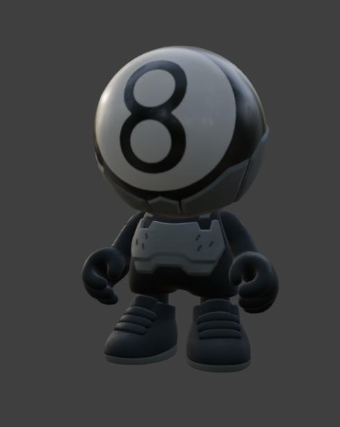 8-Ball (Janky) Fortnite Figure - Little Guy Model STL