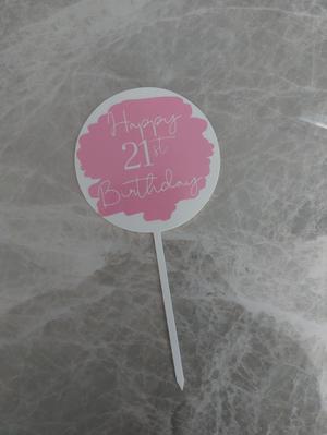 9cm round cake topper blank