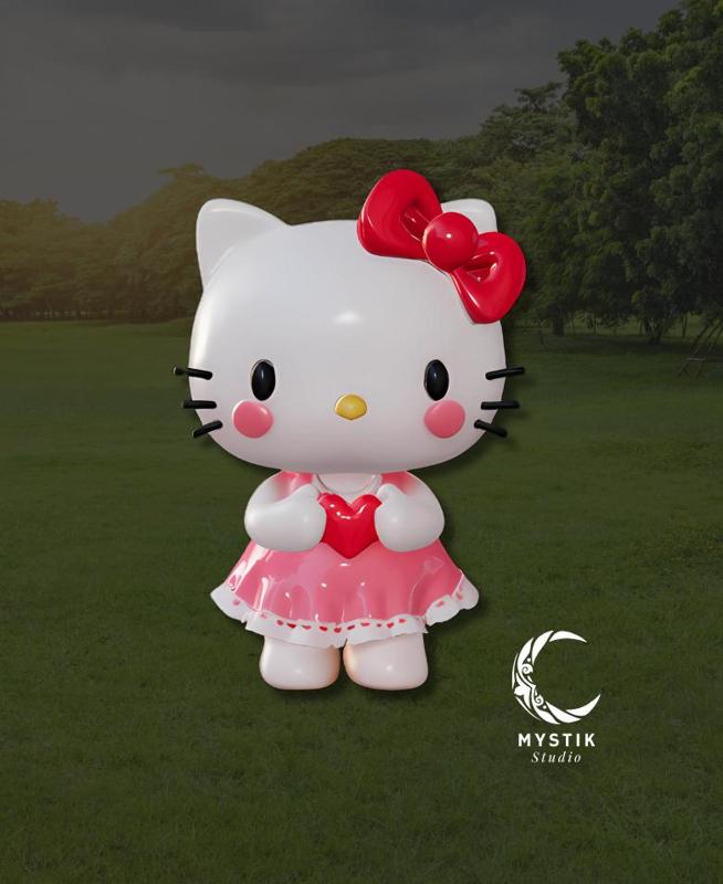 Hello Kitty in Love - Chibi Miniature with Heart