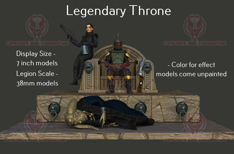 Legendary Bounty Hunter Throne - 7" Display and Legion Scale