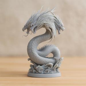 Epic 4-Headed Hydra 3D Printable Statue – One-Piece Mythical Dragon Figurine for Collectors & Gamers