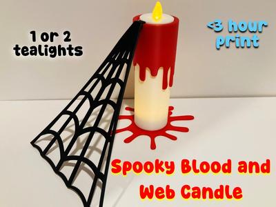 Blood Candle and Spider Web Décor (Tea Lights)