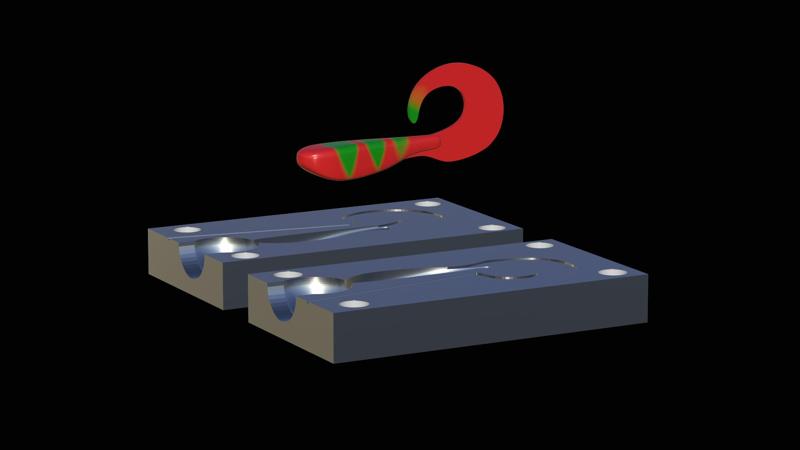 AM BAIT FISH 5 CM TWISTER MODEL / FORM FOR PREDATOR FISHING