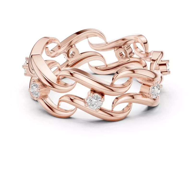 Full Eternity Round Cut Diamond Curve Wedding Band 3DM STL Video