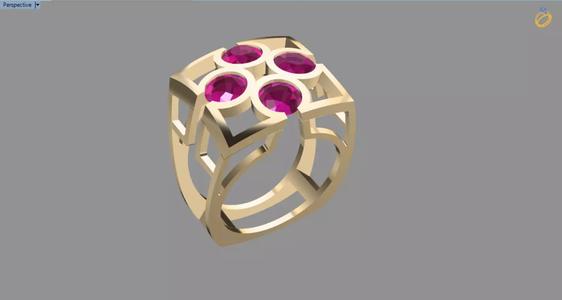 geometric jewelry ring