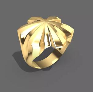 geometric flower ring winter fashion- anel flor geometrica