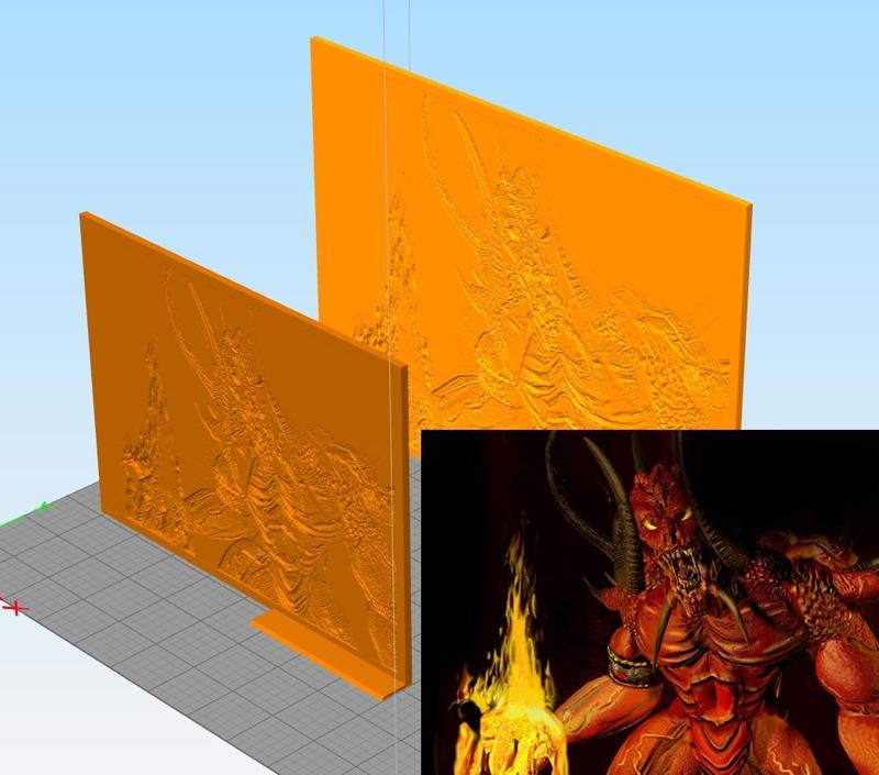 DIABLO 1 lithophane 200mm and 260mm