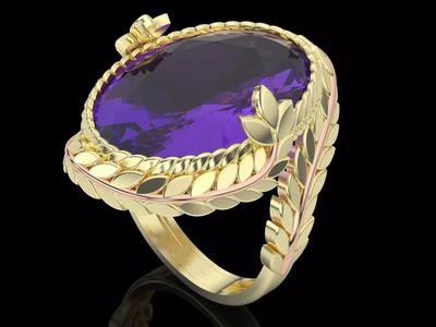 fashion ring olive leaf ring silver gold