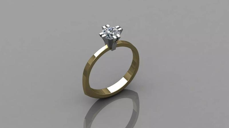 Ring engagement with diamond in center