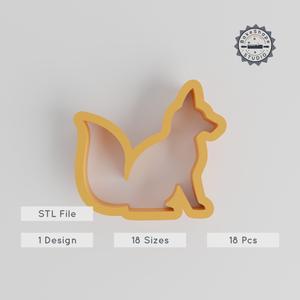 Fox Shape Cutter Set, 18 Sizes, Animal Cookie & Fondant Mold