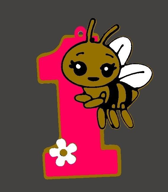 llavero 1 año abeja