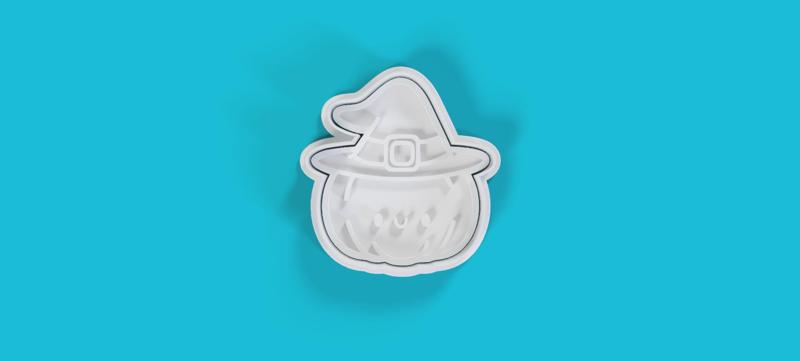 Cute Witch Pumpkin Cookie Cutter