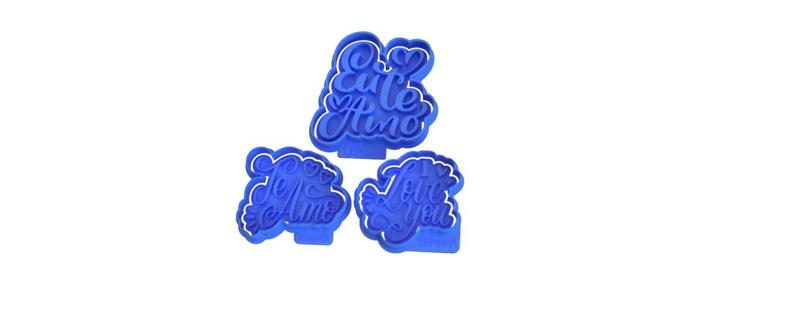 Cortador de Biscoito  Frase Eu te amo