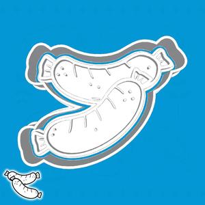 Oktoberfest cookie cutters - sausage (style 2)