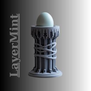 Gothic Tower Egg Holder – 3D Printable Egg Stand STL File