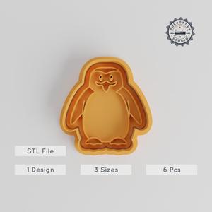 Penguin Cookie Cutter & Stamp Set, 3 Sizes, Perfect for Fondant, Cute Arctic Bird Design, 3D Printable STL