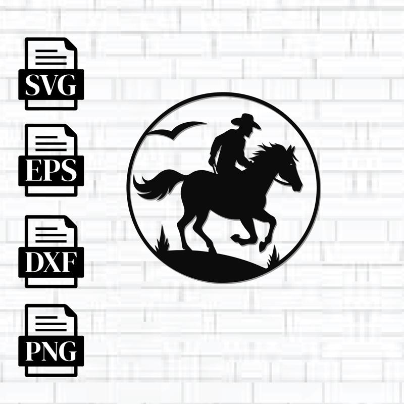 Cowboy Metal Wall Art Laser Cut Files