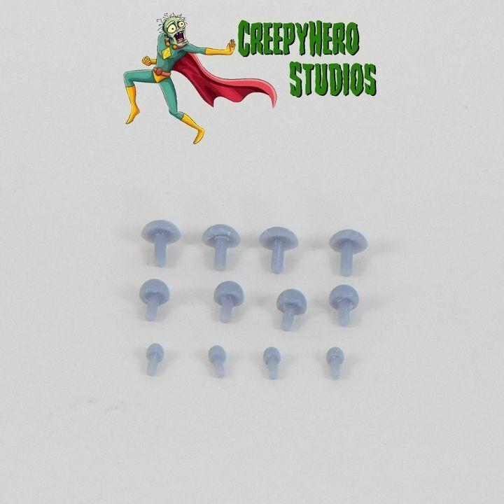 Fantasy 28mm Scale Mushrooms STL – 3D Printable Fungi Terrain for Tabletop RPGs & Wargames
