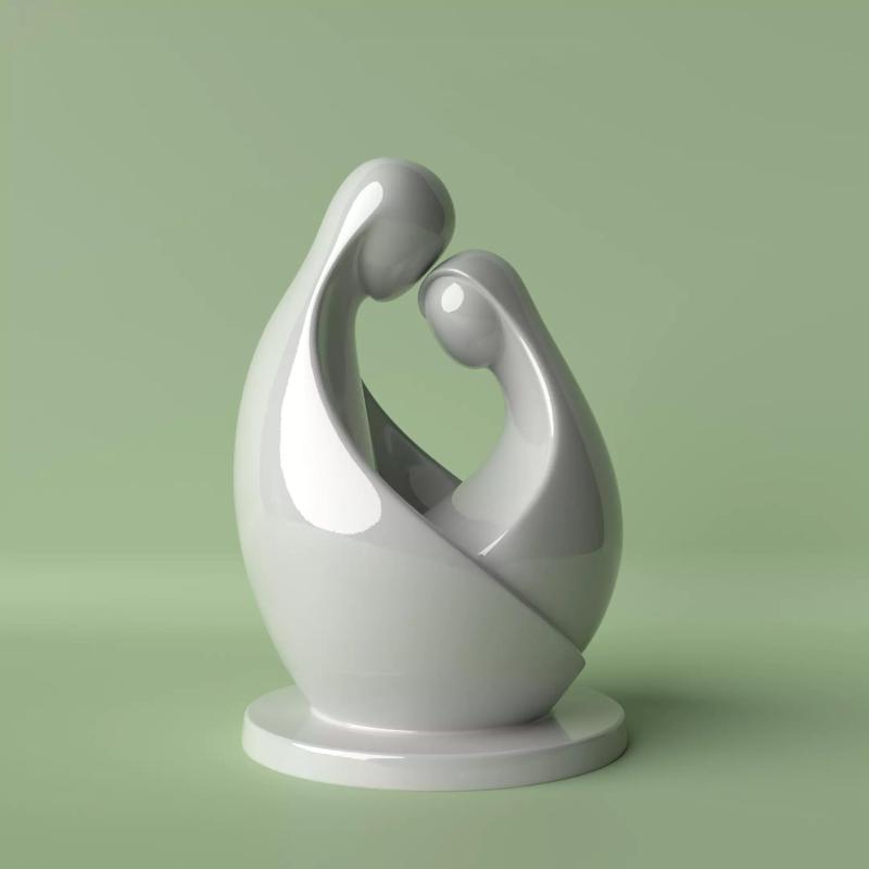 Unified Souls Minimalist Couple Sculpture