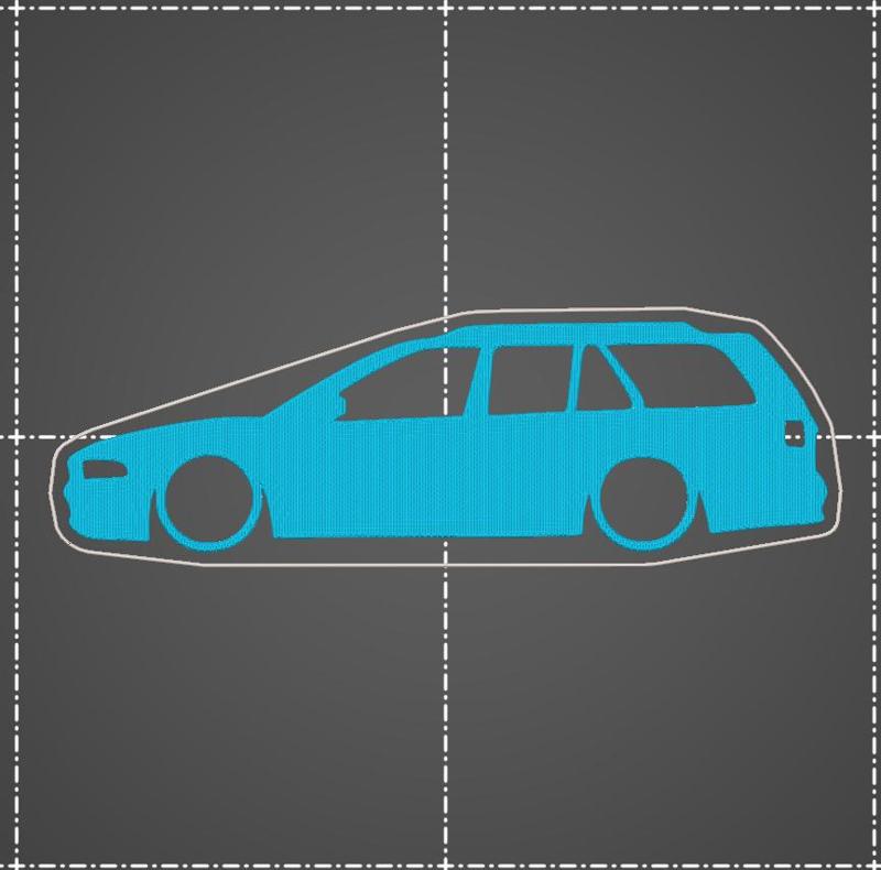 Mitsubishi Galant Legnum Wagon VR4 1996-2003 Key Silhouette