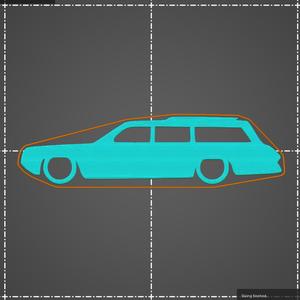 Oldsmobile Station Wagon 1962 key silhouette