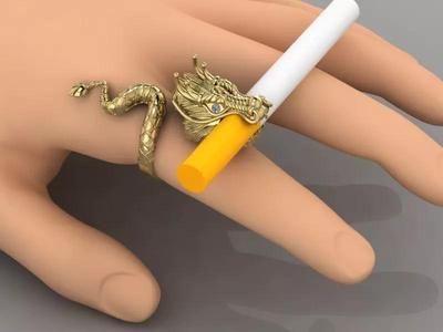 dragon cigarette holder ring