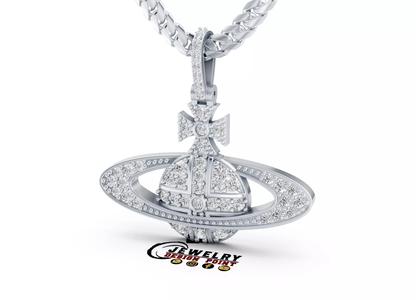 Custom Vivienne Westwood Diamante Orb Pendant - Ariella necklace