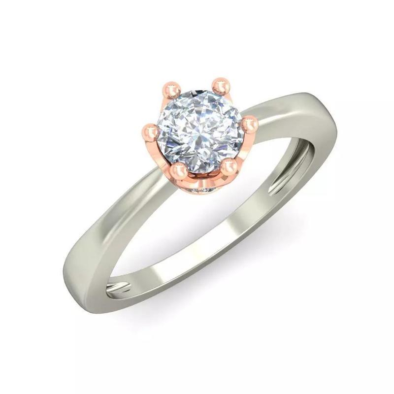Elegant Solitaire Diamond Ring in Rose Gold