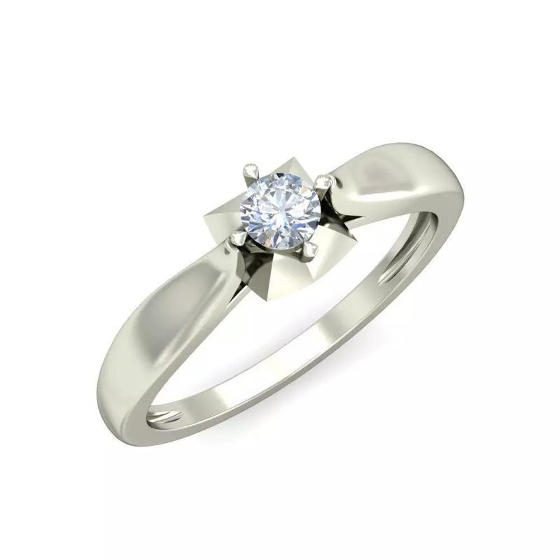 Elegant White Gold Diamond Ring