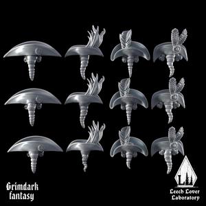 Leech corsair heads for miniature-agnostic grimdark wargames