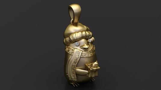 PENGUIN BIRD PENDANT 3D PRINTABLE MODEL