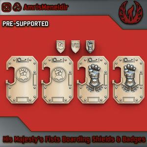 His Majesty's Fists Boarding Shields & Badges