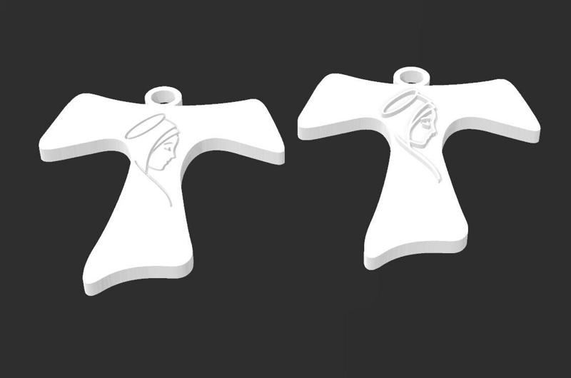 TAU Virgin of Fatima Cross, Pendant