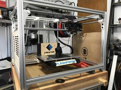 Flashforge Creator (Wood version) Conversion to Metal Frame