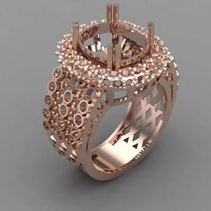 Diamond ring Jewelry Cocktail Ring 3D print model