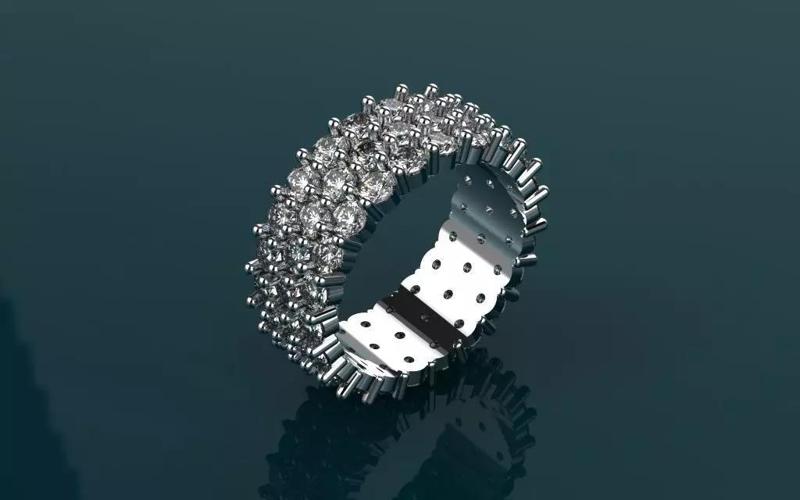 Diamond Ring -Size 7 - Jewelry 3D - AN-354