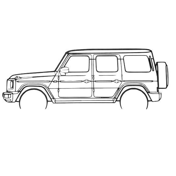 Mercedes AMG G63 G-wagon Silhouette Wall art