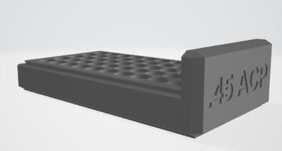 .45 ACP ammo storage box