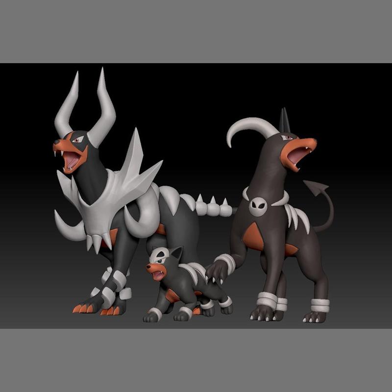 Pokemon Houndour Houndoom Mega Evolution