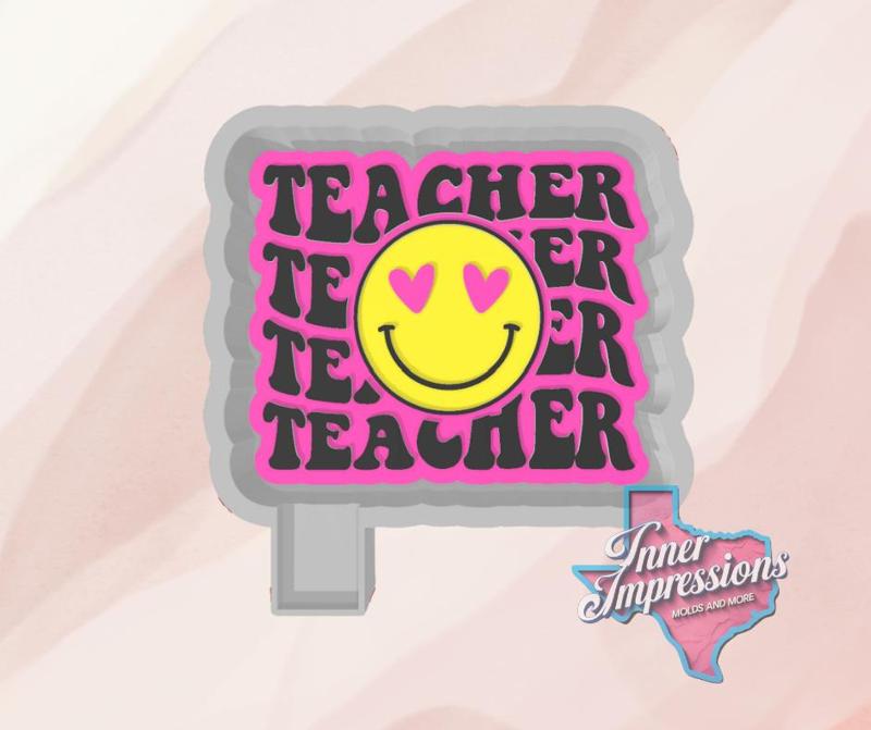 Cute Teacher Smiley Face Freshie Mold