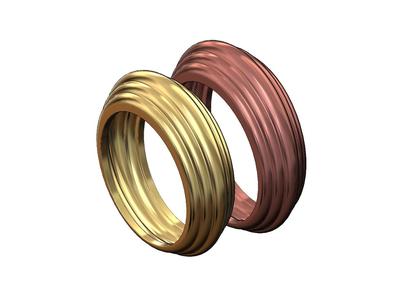 Chunky foldes ring 3D print model